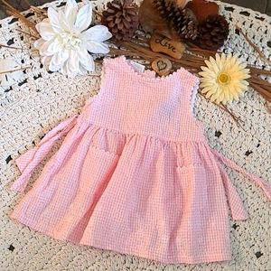 SUMMER BEAUTIFUL EMBROIDERED PINK / WHITE DRESS